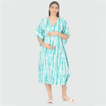 Green and Dye Dyed Maternity Kaftan Midi Dress